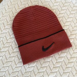 Nike Red Beanie with Black Logo